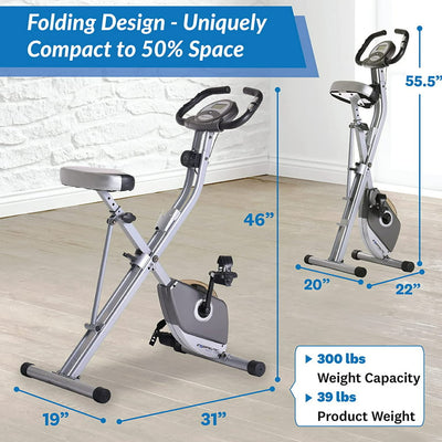 Exerpeutic Exercise Bike, Foldable Magnetic Upright!

-Brand new in the box 