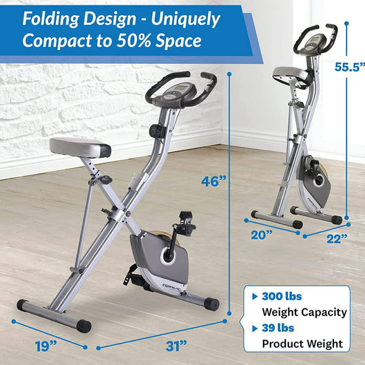 Exerpeutic Exercise Bike, Foldable Magnetic Upright!

-Brand new in the box 