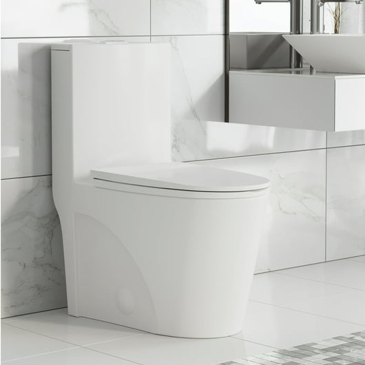 Swiss Madison St. Tropez 1-Piece 1.1/1.6 GPF Dual Flush Elongated Toilet in Glossy White!  **New in box**