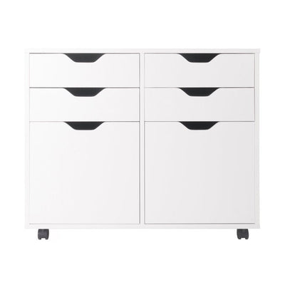 Winsome Wood Halifax 2-Section Mobile Storage Cabinet, White!

-Brand new in the box