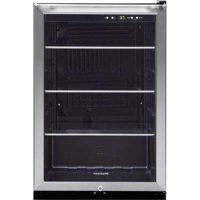 Frigidaire FFBC4622QS 22 Freestanding Beverage Center with 138 Can Capacity 4.6 cu. ft. Capacity 3 Adjustable Glass Shelves and Lock in Stainless Steel!

-Brand new out of the box, but does have two minor indents from shipping on two corners, photos shown