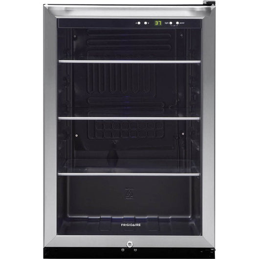 Frigidaire FFBC4622QS 22 Freestanding Beverage Center with 138 Can Capacity 4.6 cu. ft. Capacity 3 Adjustable Glass Shelves and Lock in Stainless Steel!

-Brand new out of the box, but does have two minor indents from shipping on two corners, photos shown
