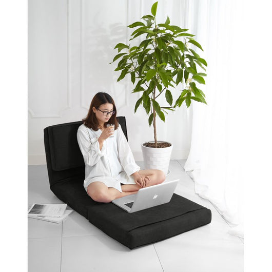 Your Zone Ultra Soft Suede 3 Position Convertible Flip Chair, Black!

-Brand new in the box 