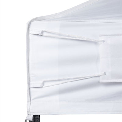 Yaheetech Outdoor 10x10ft Commercial Pop-up Canopy Adjustable Waterproof Instant Tent Shelter with Wheeled Carry Bag Sand Bags, White! (NEW - ONE DAMAGED FOOT - PHOTS SHOWN)