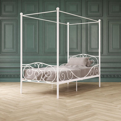 Elm & Oak Metal Canopy Kids Poster Bed, Twin, White!

-Brand new in the box 