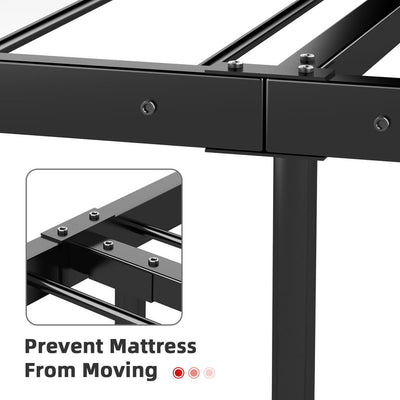 Full Size Metal Platform Bed Frame with Bowknot Headboard & Footboard Bedroom Furniture, Black!

-Brand new in the box 