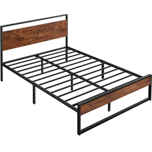 Yaheetech Rustic Metal Platform Bed, Full Size, Mahogany!

-Brand new in the box 