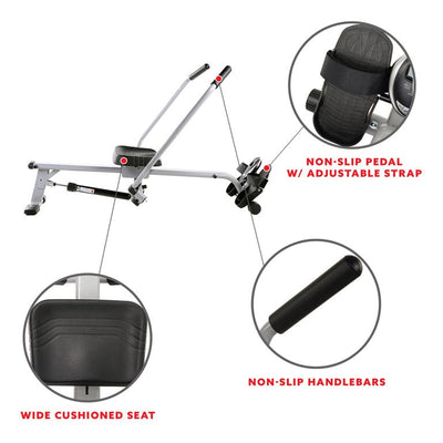 Sunny Health & Fitness Full Motion Cardio Rowing Machine Exercise Workout Rower w/ Hydraulic Cylinder and LCD Monitor, SF-RW5639!

-Brand new in the box