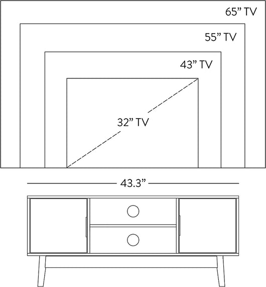 Nathan James Wesley Scandinavian TV Stand Media Console with Wooden Frame and Cabinet Doors, White/Walnut!

-Brand new in the box 