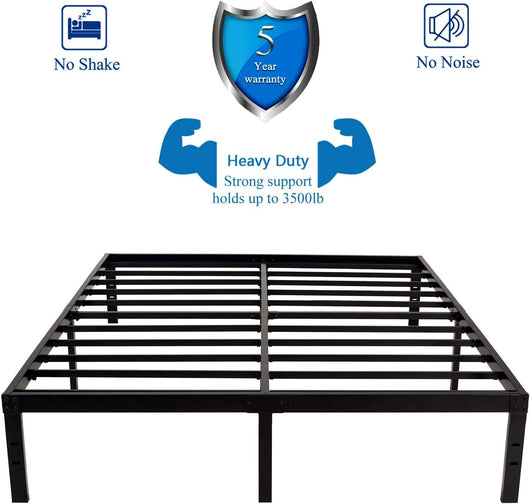Full Size Bed Frame Platform-14 Inch Strong Steel Slat Mattress Foundation!

-Brand new in the box