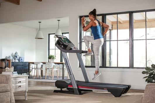 ProForm Pro 9000 Smart Treadmill!

-Brand new and already assembled! -(Has a small chip in plastic and color is rubbed off some under display Numbers, photos shown)