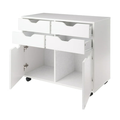 Winsome Wood Halifax 2-Section Mobile Storage Cabinet, White!

-Brand new in the box