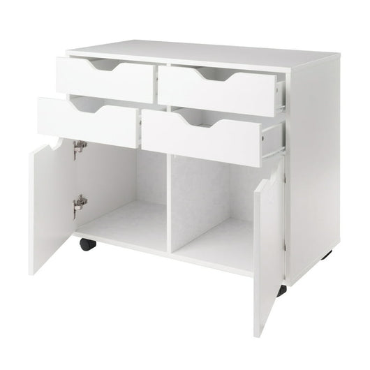Winsome Wood Halifax 2-Section Mobile Storage Cabinet, White!

-Brand new in the box