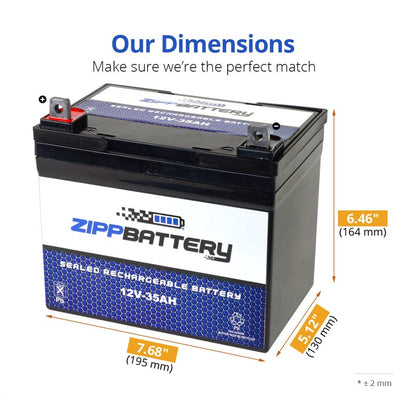 Zipp Battery 12V 35Ah Sla Sealed Lead Acid Agm Battery Universal B2!

-Brand new in the box 
