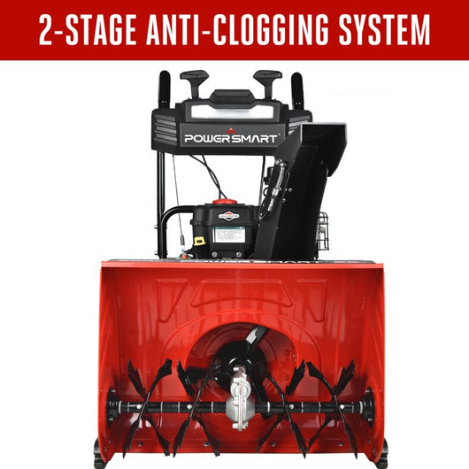 PowerSmart 24 in. Two Stage Electric Start Gas Snow Blower with Brigg Stratton Engine PSSAM24BS!  Brand new  Fully assembled-