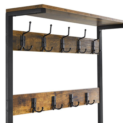 Yaheetech 72" H Multifunctional Hall Tree Entryway Coat Rack with Bench & Shoe Storage & 23 Ball-End Hooks Rustic Brown!

-Brand new in the box 