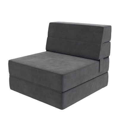 DHP Comfy Flip Out Chair and Sleeper Convertible 3-in-1 Design in Dark Gray!

-Brand new in the box (ONE Small Rectangular Cushion is lightly indented from a strap in shipping. May go back to normal over time, price reduced for this)