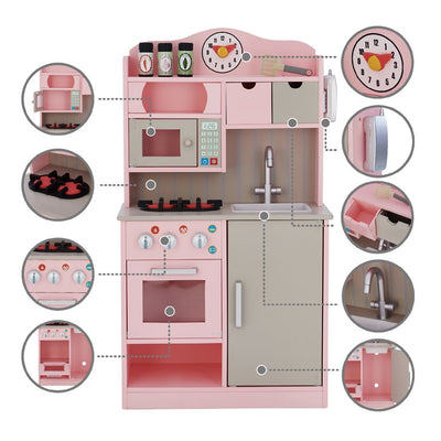 Teamson Kids Little Chef Florence, Kids Pretend Kitchen, Pink/Gray!

-Brand new in the box 