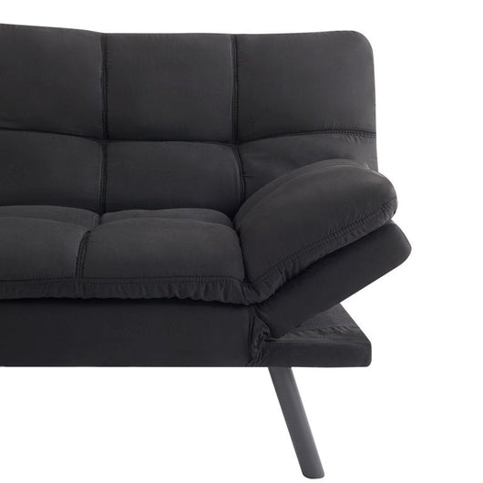 Mainstays Memory Foam Futon, Black Faux Suede Fabric!! NEW IN BOX!!
