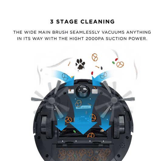 iHome AutoVac Eclipse G 2-in-1 Robot Vacuum and Mop with Homemap Navigation, Ultra Strong Suction Power, Wi-Fi/App Connectivity! -New!