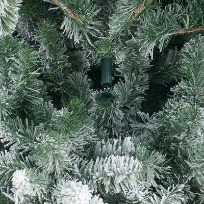 Holiday Time 6.5ft Pre-Lit Flocked Frisco Pine Christmas Tree, Green, 6.5', Clear!

-Brand new in rhe box 