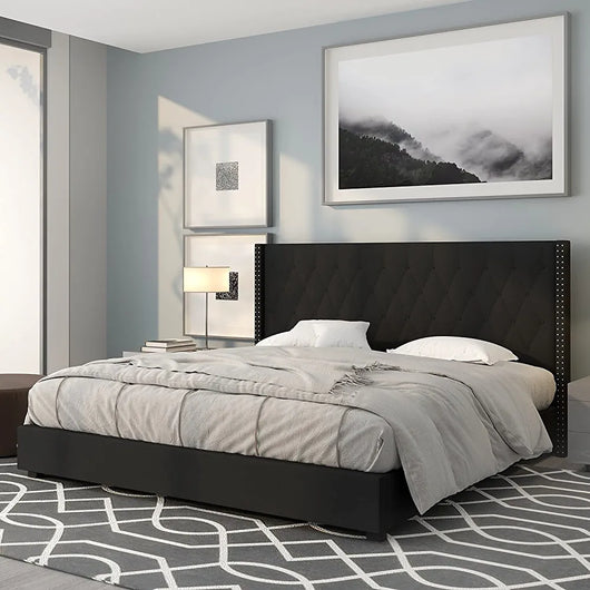 Flash Furniture Upholstered Platform Bed, King, Black! (King Size)

-Brand new in the box