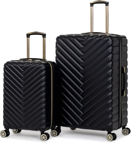 Kenneth Cole Reaction Women's Madison Square Hardside Chevron Expandable Luggage, Black, 2-Piece Set (20" & 28")!

-Brand new out of the box (side is scratched from shipping)