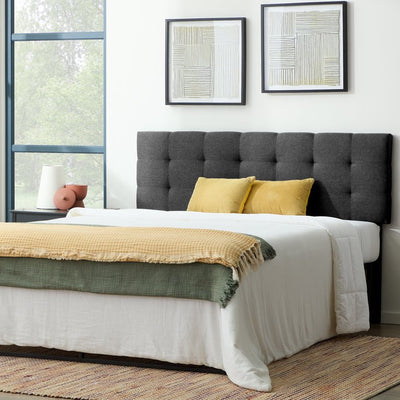 Rest Haven Eugene Square Tufted Upholstered Headboard, Full, Charcoal!

-Brand new in rhe box 