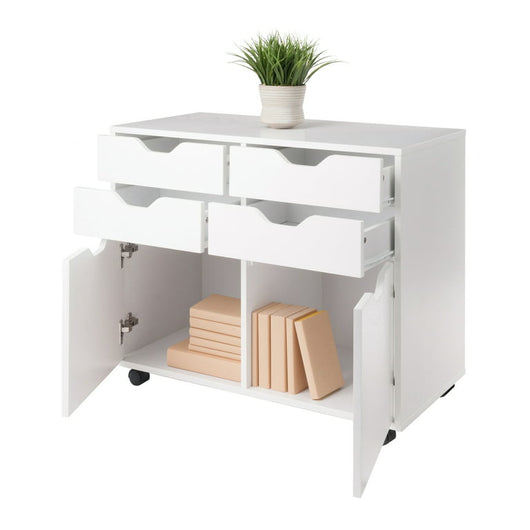 Winsome Wood Halifax 2-Section Mobile Storage Cabinet, White!

-Brand new in the box