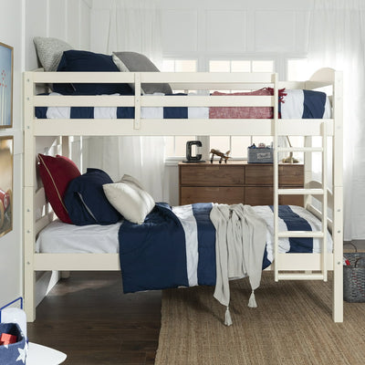 Manor Park Solid Wood Twin Over Twin Bunk Bed, White!

-Brand new in the box 