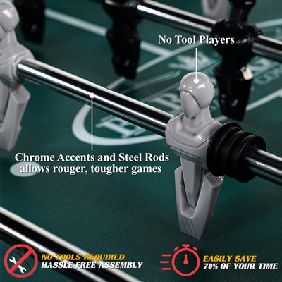 Barrington 56 Inch Premium Furniture Foosball Soccer Table!

-Brand new in the box