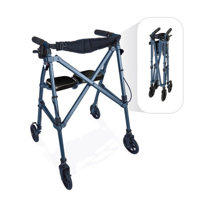 !!!REDUCED!!! Able Life Space Saver Rollator, Lightweight Folding Walker with Seat, Blue!