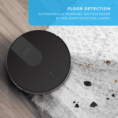 iHome AutoVac Eclipse G 2-in-1 Robot Vacuum and Mop with Homemap Navigation, Ultra Strong Suction Power, Wi-Fi/App Connectivity! -New!