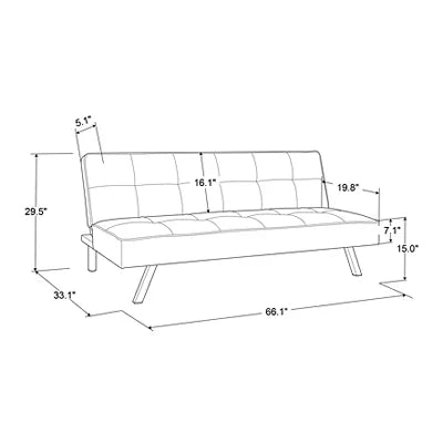 Serta Corey Black Convertible Sofa!

-Brand new in the box (Assembly only requires feet to be put on)