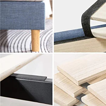 ZINUS Lottie Upholstered Platform Bed Frame / Mattress Foundation / Wood Slat Support / No Box Spring Needed / Easy Assembly, Blue Slate, Queen!

-Brand new in the box 