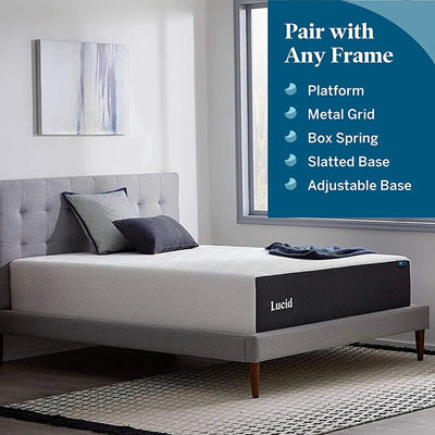 Lucid 14 Inch King Mattress – Plush Memory Foam Mattress – Bamboo Charcoal Foam – Gel Infused – Hypoallergenic Foam Mattress– Bed-In-A-Box- CertiPUR-US Certified!

-Brand new in the box 