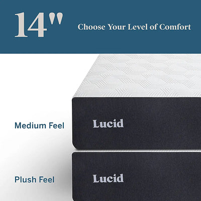 Lucid 14 Inch King Mattress – Plush Memory Foam Mattress – Bamboo Charcoal Foam – Gel Infused – Hypoallergenic Foam Mattress– Bed-In-A-Box- CertiPUR-US Certified!

-Brand new in the box 