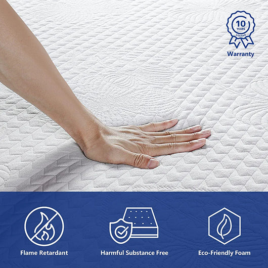 Olee Sleep Aquarius 10-Inch Memory Foam Mattress in Blue, Queen!

-Brand new in the box 