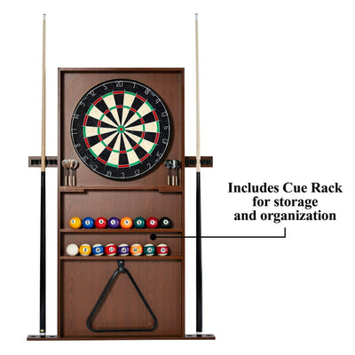 Barrington 90" Ball and Claw Leg Billiard, Pool Table with Cue Rack and Dartboard Set!