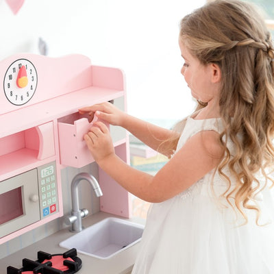 Teamson Kids Little Chef Florence, Kids Pretend Kitchen, Pink/Gray!

-Brand new in the box 