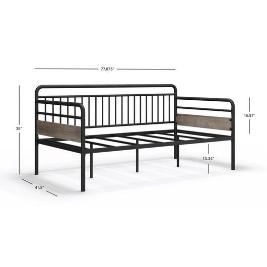 Better Homes & Gardens Anniston Twin Metal Daybed, Rustic Gray Finish!

-Brand new in the box 