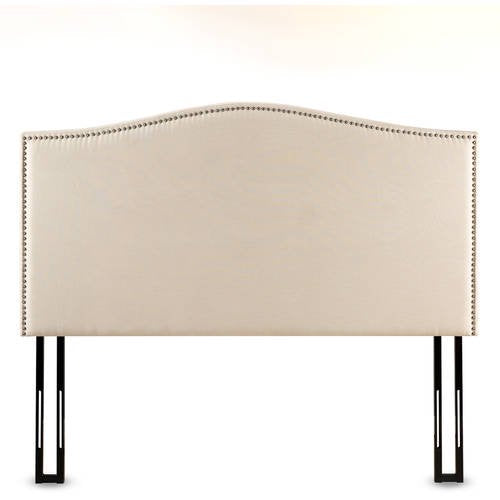 Zinus Nino Upholstered Metal Nailhead Arched Full/Queen Headboard, Taupe!

-Brand new in the box