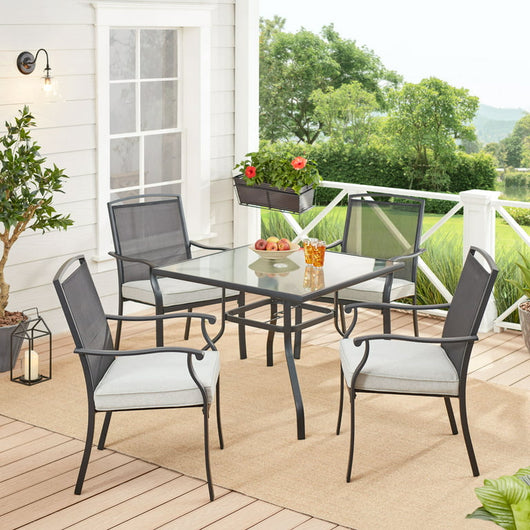 Mainstays Alexandra Square Dining Table! (TABLE ONLY)

-Brand new in the box (make a great replacement table)