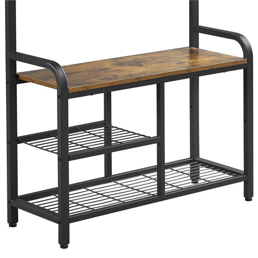 Yaheetech 72" H Multifunctional Hall Tree Entryway Coat Rack with Bench & Shoe Storage & 23 Ball-End Hooks Rustic Brown!

-Brand new in the box 
