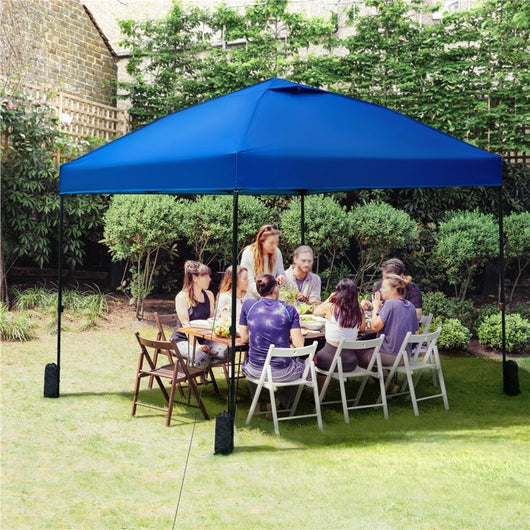 Yaheetech 10''x 10'' Outdoor Pop Up Canopy Instant Tent Adjustable Height Shade Portable Tent with Wheeled Carry Bag Ropes and Stakes,Navy Blue!

-Brand new in the carry Case