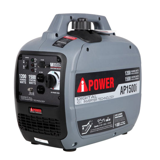A-iPower AP1500i 1500W Enclosed Digital Inverter Generator in Gray!

-Brand new in the box 