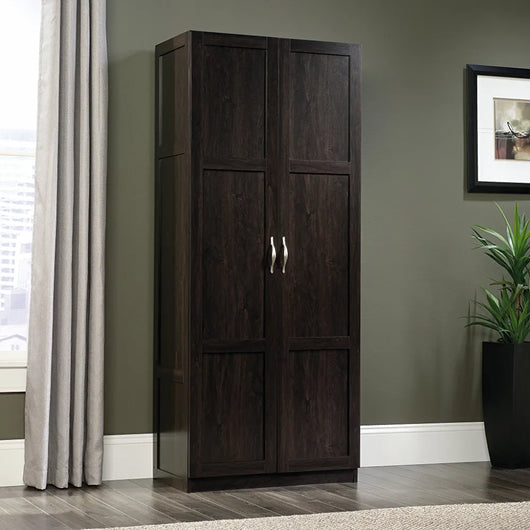 Sauder 419496 Miscellaneous Storage Storage Cabinet, L: 29.61" x W: 16.02" x H: 71.50", Cinnamon Cherry!

-Brand new in the box 