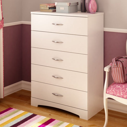 South Shore Step One 5-Drawer Chest - White, Finish - Pure White!

-Brand new in the box 