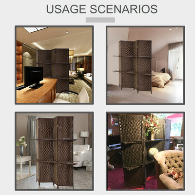 BestMassage 71 inches Room Divider 4 Panel Privacy Screen with Removable Storage Shelves,Brown!

-Brand new out of the box 