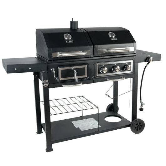 RevoAce Dual Fuel Gas & Charcoal Combo Grill, Black with Stainless! (BRAND NEW IN THE BOX)